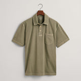 GANT Sunfaded Jersey Polo Shirt in Kalamata Green