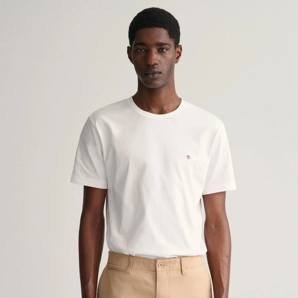 GANT Regular Fit Shield T-Shirt in White