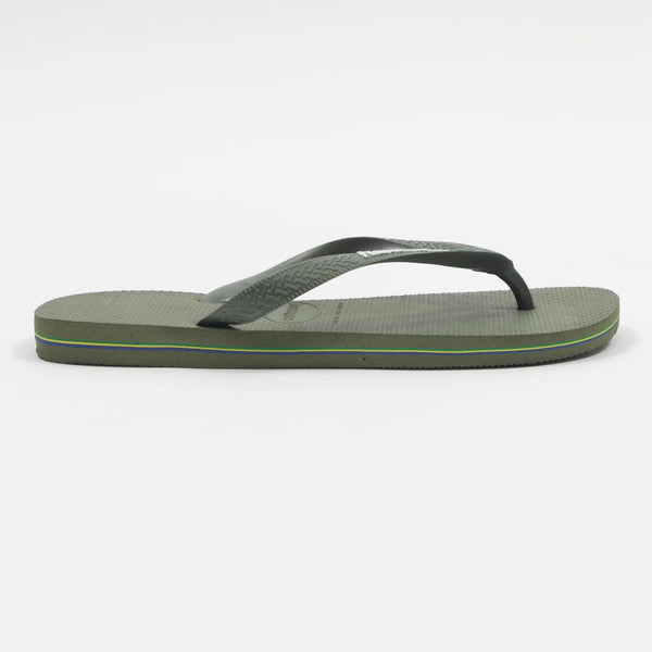 Havaianas Brasil Logo FlipFlops Green