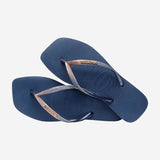 Havaianas Slim Square Glitter in Indigo Blue