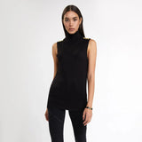 Holland Cooper Luxury Sleeveless Roll Neck Black