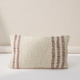 Inside Story Stripe Border Cushion in Red