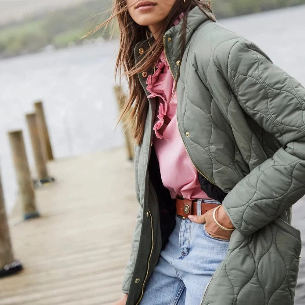 Joules mid length coat best sale