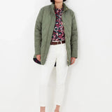 Joules Rosedale Mid Length Quilted Coat Green