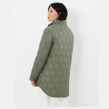 Joules Rosedale Mid Length Quilted Coat Green