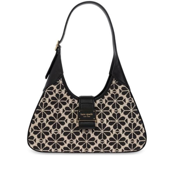 Kate Spade Flower Jacquard Nouveau Small Shoulder Bag In Sand Multi