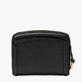 Kate Spade Knott Pebbled Leather Small Compact Wallet in Black