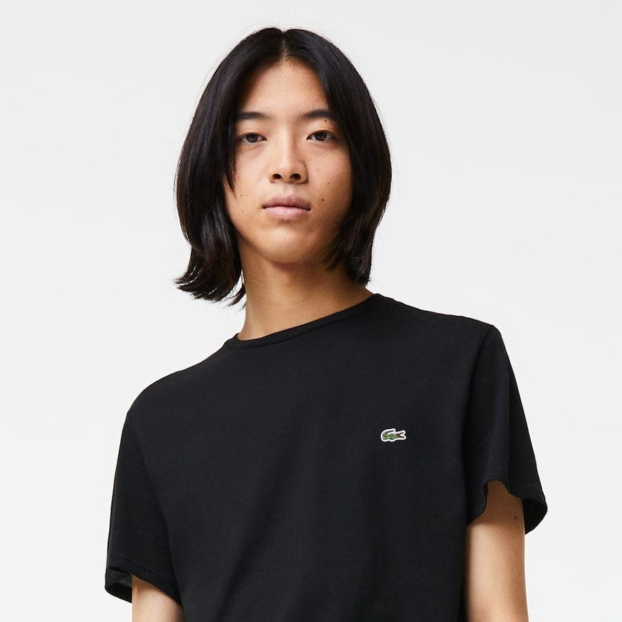 Lacoste Men s Crew Neck Pima Cotton Jersey T shirt Black