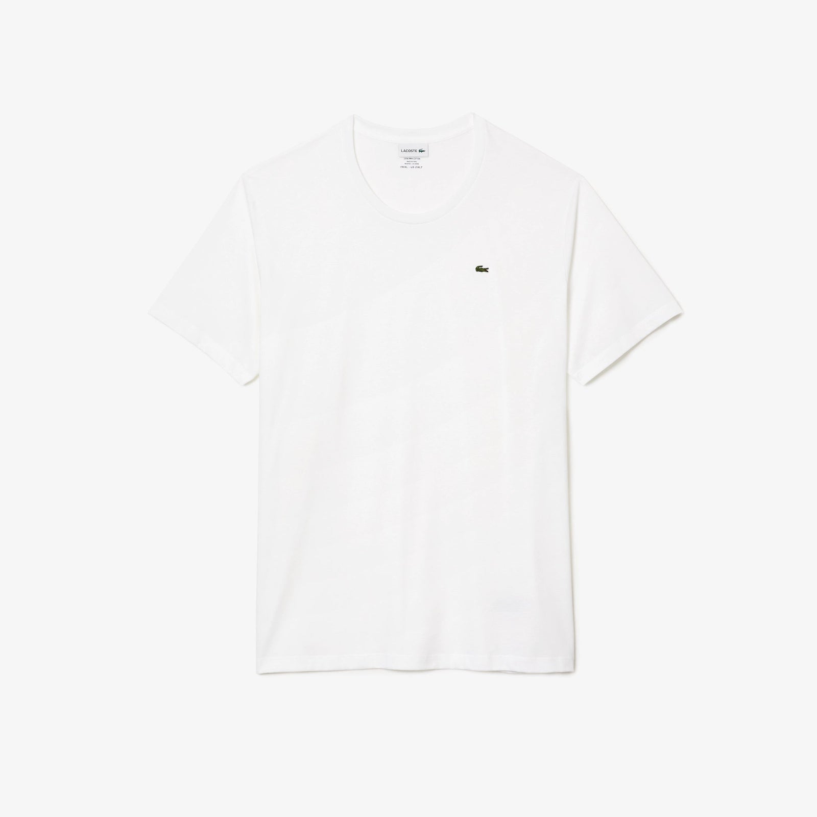 Lacoste Men s Crew Neck Pima Cotton Jersey T shirt in White