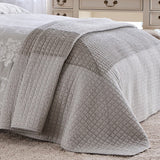 Laura Ashley Lewes Bedspread Silver 240x260cm