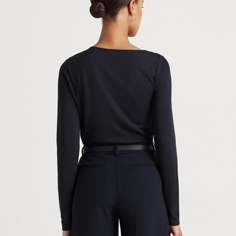 Lauren Ralph Lauren Women's Asymmetrical Neck Stretch Jersey Top