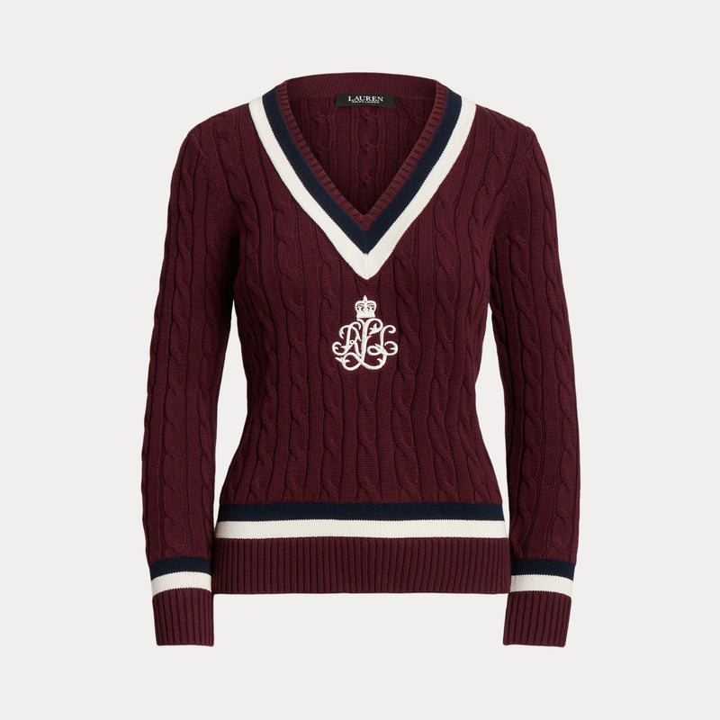 Lauren Ralph Lauren Cable-Knit Cotton Cricket Jumper – Elys Wimbledon