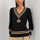 Lauren Ralph Lauren Cable-Knit Cotton Cricket Jumper