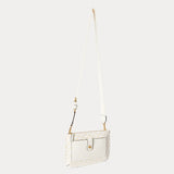 Lauren Ralph Lauren Coated Canvas Medium Jamey Crossbody Bag Vanilla