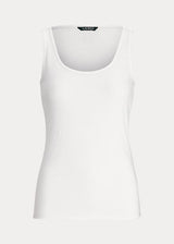 Lauren Ralph Lauren Cotton-Blend Tank Top White