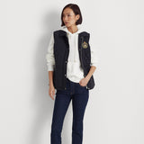 Lauren Ralph Lauren Crest-Patch Quilted Gilet Navy