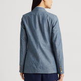 Lauren Ralph Lauren Double-Breasted Chambray Blazer