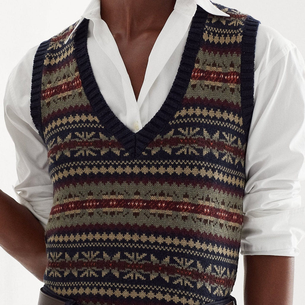 Women's Fair Isle Motif Knitted Vest by Polo Ralph Lauren