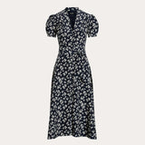 Lauren Ralph Lauren Floral Belted Crepe Dress