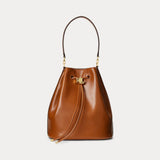 Lauren Ralph Lauren Leather Large Andie Drawstring Bag Tan