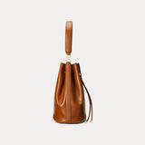 Lauren Ralph Lauren Leather Large Andie Drawstring Bag Tan