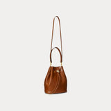 Lauren Ralph Lauren Leather Large Andie Drawstring Bag Tan