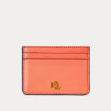 Lauren Ralph Lauren Nappa Leather Card Case Portside Coral