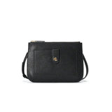 Lauren Ralph Lauren Pebbled Leather Medium Jamey Crossbody in Black