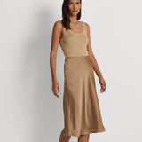 Lauren Ralph Lauren Satin Charmeuse A-Line Skirt