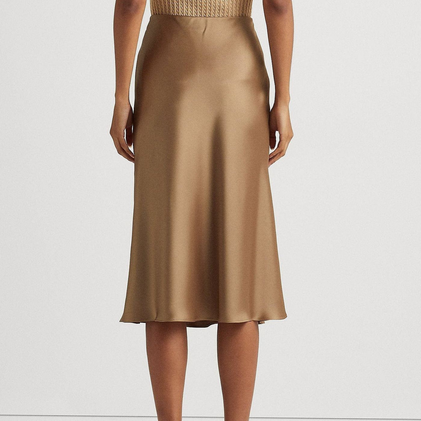 Lauren Ralph Lauren Satin Charmeuse A Line Skirt