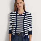 Lauren Ralph Lauren Striped Cotton-Blend Cardigan