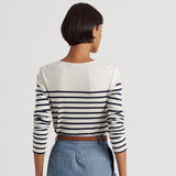 Lauren Ralph Lauren Striped Stretch Cotton Long-Sleeve Tee