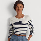 Lauren Ralph Lauren Striped Stretch Cotton Long-Sleeve Tee