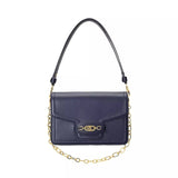 Lauren Ralph Lauren Sydnee Leather Shoulder Bag French Navy