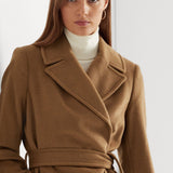 Lauren Ralph Lauren Wool-Blend Wrap Coat in New Vicuna