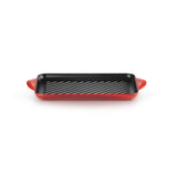 Le Creuset Cast Iron 32cm Rectangular Grill In Cerise