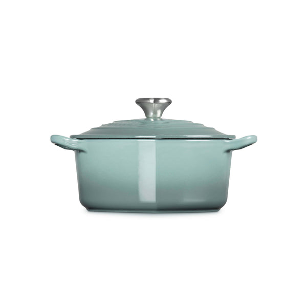 Le Creuset Cast Iron Heart Casserole with Stainless Steel Heart Knob 20cm Sea Salt