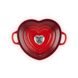 Le Creuset Cast Iron Heart Casserole with Stainless Steel Heart Knob 20cm Cerise