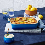 Le Creuset Deep Rect. Dish 32Cm Azure