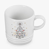 Le Creuset Noel Christmas Tree Stoneware Mug, 350ml, White