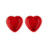 Le Creuset Set Of 2 Heart Ramekins Cerise