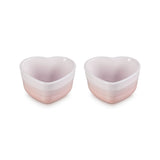 Le Creuset Set Of 2 Heart Ramekins Shell Pink