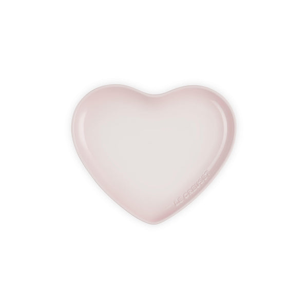 Le Creuset Stoneware Heart Plate 23cm Shell Pink