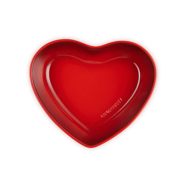 Le Creuset Stoneware Heart Serving Bowl 2.9L Cerise