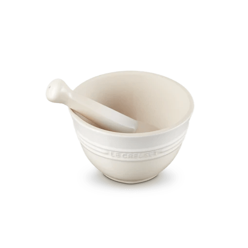 Le Creuset Stoneware Pestle and Mortar In Meringue