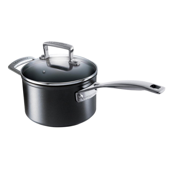 Le Creuset Toughened Non-Stick 18cm Saucepan with Glass Lid