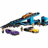 Lego Car Transporter Truck with Sports Cars
