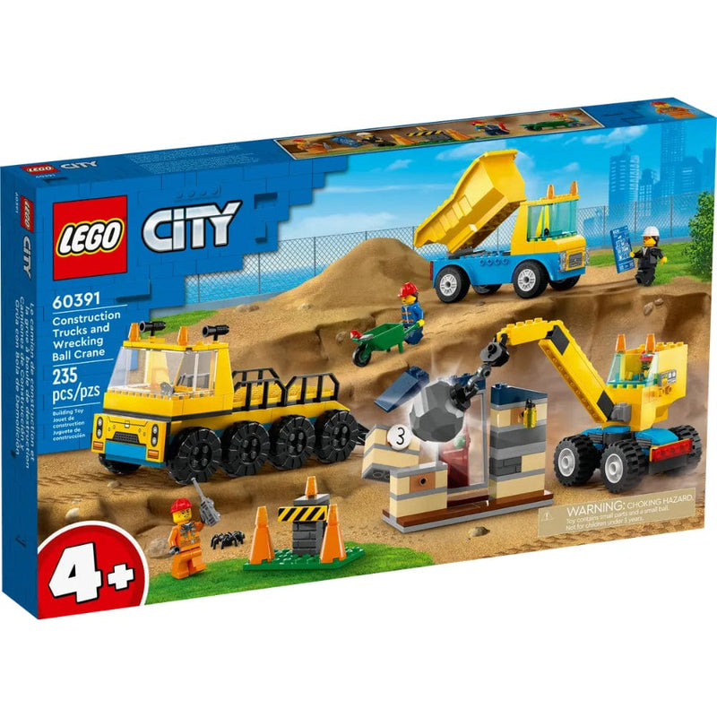 LEGO® City Construction Trucks and Wrecking Ball Crane