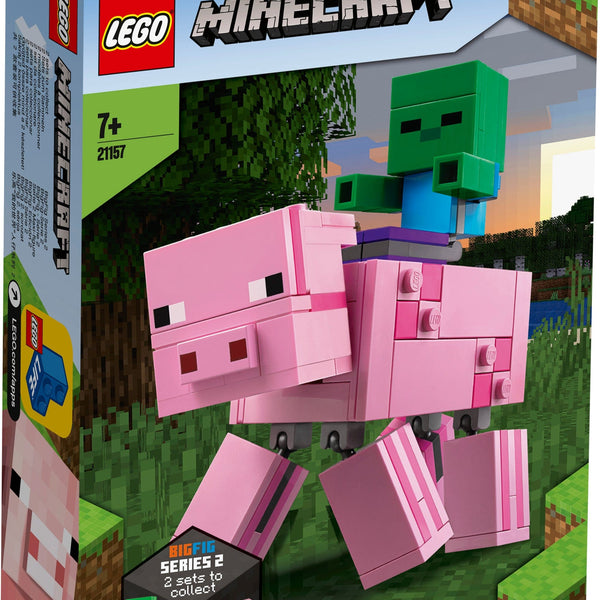 LEGO Minecraft Bigfig Pig With Baby Zombie