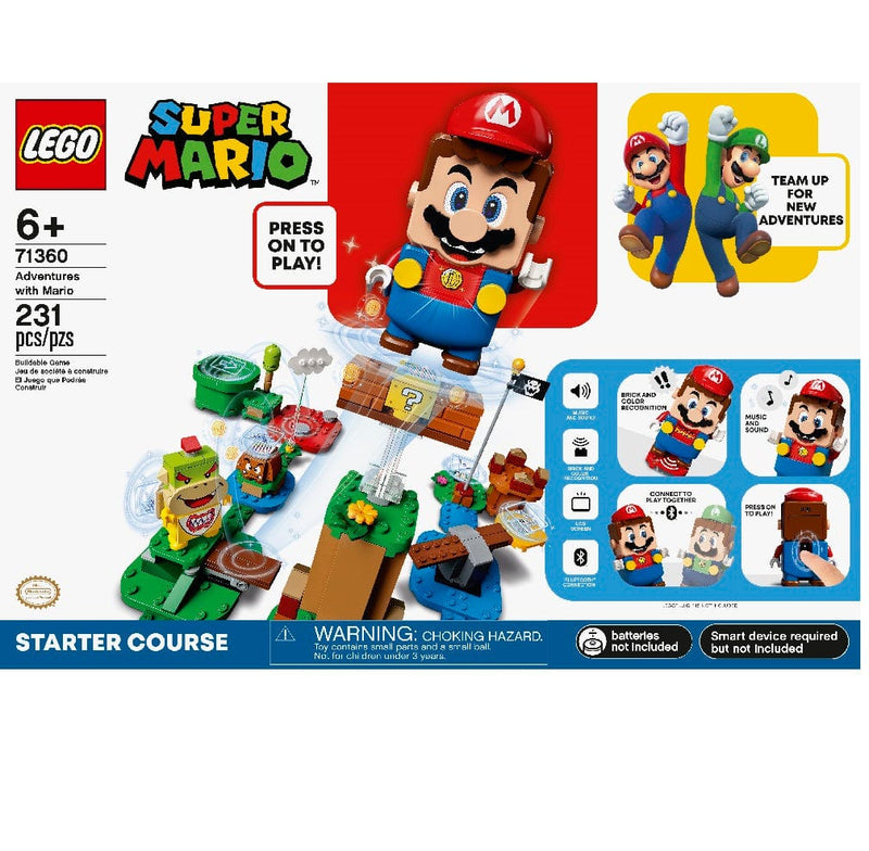 LEGO Super Mario Adventures Starter Course 71360 | Interactive Mario  Figure, Bowser Jr. | Christmas Gift for Super Mario Fans | Ages 6+